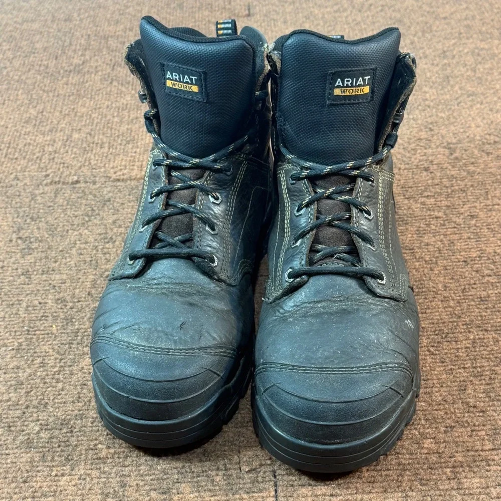 Ariat Work Womens Steel Toe Waterproof Boots Black Leather EH 10040405 US 8.5W